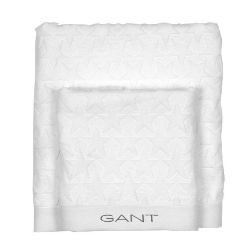 GANT Velour Star Towel Badetuch weiss