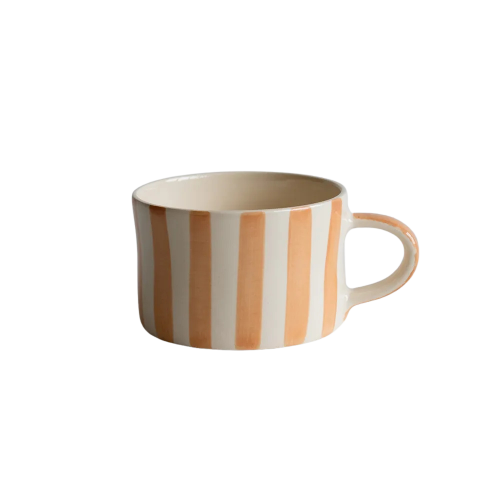 Musango Mugs Candy Strip Peach