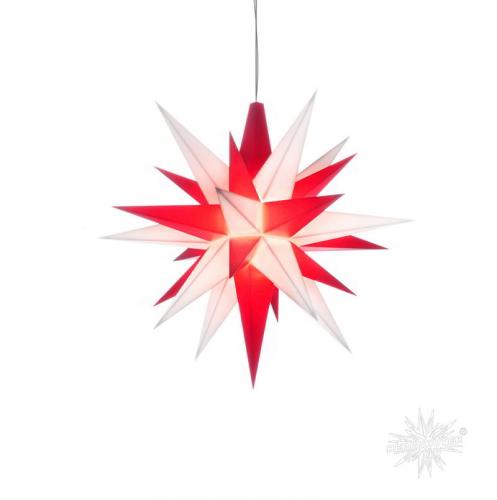 Herrnhuter LED Stern A1e klein für den Innenbereich Rot Weiss