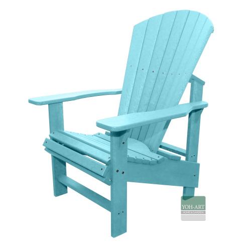 Adirondack Lounge Sessel Gartenstuhl Canadian King Size Chair Gartensessel Blau 