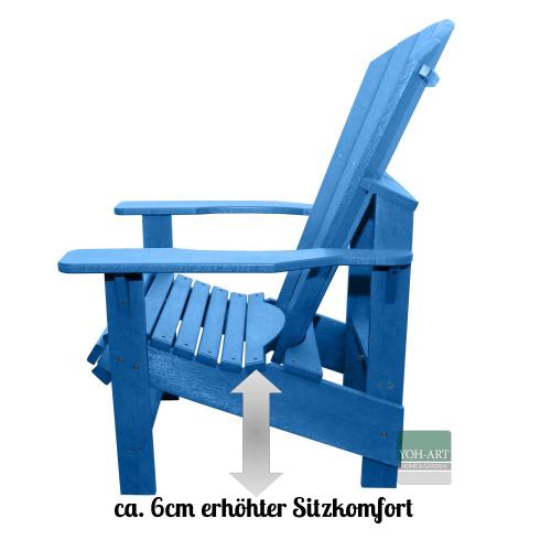 Adirondack Chair Comfort Kanadischer Deckchair Blue