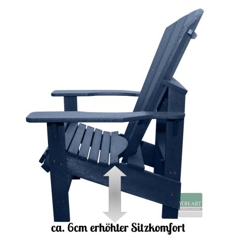 Adirondack Chair Comfort Canadian Deckchair Navy Blue