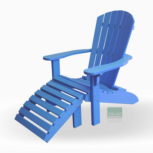 Adirondack Chair USA Classic Blue, Fusshocker