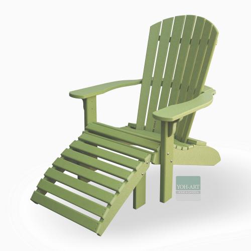 Adirondack Chair USA Classic Lime, mit Fussteil