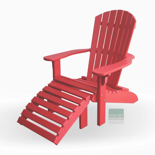 Adirondack Chair USA rot mit Fussteil