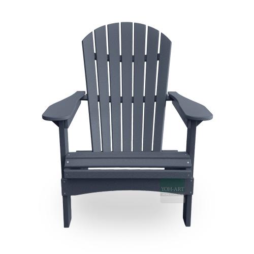 Adirondack Chair USA Classic Relax Dark Grey Vorderansicht – bequemer Adirondack Chair für Garten und Terrasse