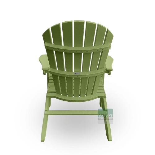 Adirondack Chair USA Classic Relax Kiwi Rückansicht – stabiler wetterfester Adirondack Gartenstuhl
