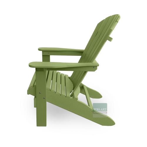 Preview: Adirondack Chair USA Classic Relax Kiwi linke Seitenansicht – komfortabler Gartenstuhl
