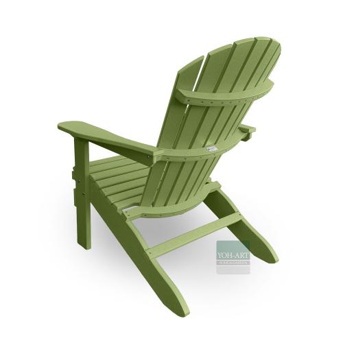 Preview: Adirondack Chair USA Classic Relax Kiwi Seitenansicht links hinten – klassischer Adirondack Chair
