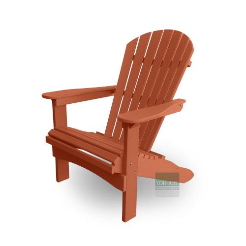 Adirondack Chair USA Classic Relax Mango Orange Seitenansicht links – ergonomischer Adirondack Gartenstuhl