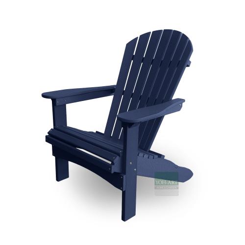 Adirondack Chair USA Classic Relax Patriot Blue Seitenansicht links – ergonomischer Adirondack Gartenstuhl