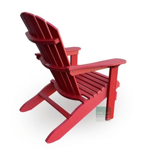 Adirondack Chair USA Classic Relax Red Rückansicht rechts ergonomischer Gartenstuhl