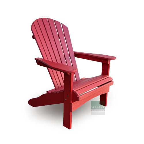 Adirondack Chair USA Classic Relax Red Seitenansicht rechts Garten Relaxstuhl
