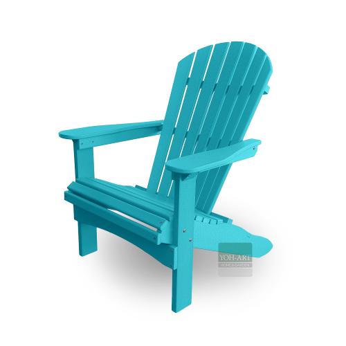 Adirondack Chair USA Classic Relax Türkis Seitenansicht links – ergonomischer Gartenstuhl mit breiten Armlehnen