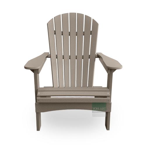 Adirondack Chair USA Classic Relax Weatherwood Vorderansicht – bequemer Adirondack Gartenstuhl für Terrasse