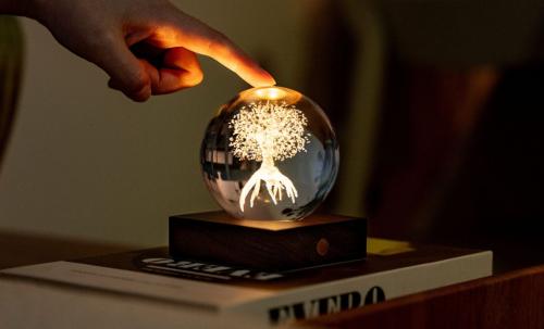 Gingko Amber Crystal Kristall Tree of Life