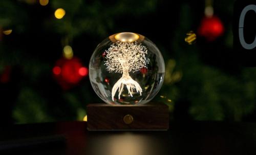 Preview: Gingko Amber Crystal Kristall Tree of Life