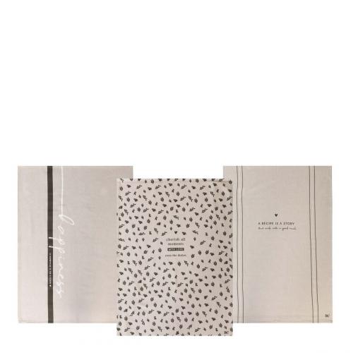 Bastion Collections Küchentuch Set Naturel Happiness