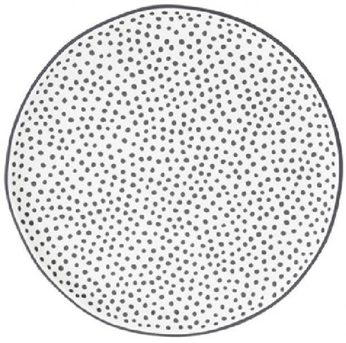Bastion Collection Dessert Teller White Little Dots in Black  Punkte schone elegant hübsch liebevoll wunderschoen Porzellan