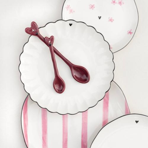 Preview: Bastion Collection Löffel Rose Herz 14cm