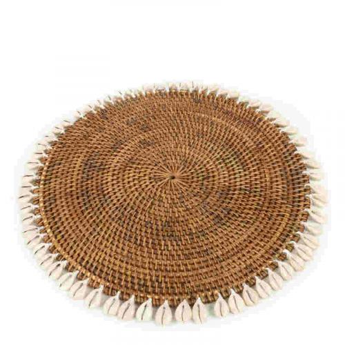 The Colonial Shell Placemat - Natural Brown Bazar Bizar