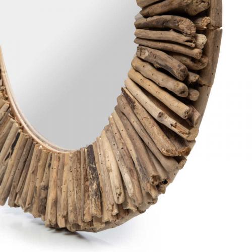 The Driftwood Halo Mirror - Natural - M, Close up