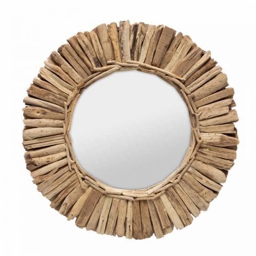 The Driftwood Crown Mirror - Natural - M, schick, schoen