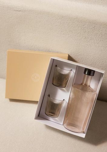 Paveau Glasflasche Trinkglas Bells Geschenkset
