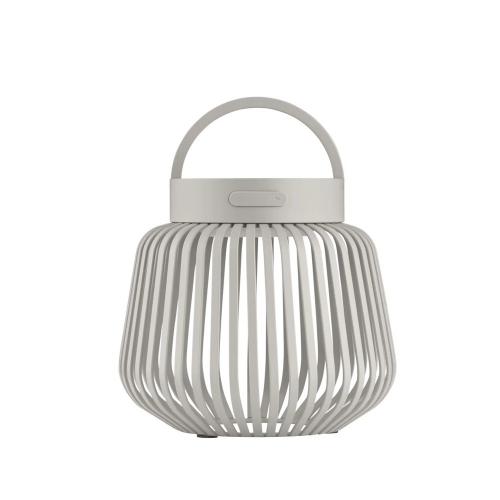 blomus LITO Mourning Dove XS mobile LED-Leuchte in Graubeige mit filigranem Metallstreben-Design