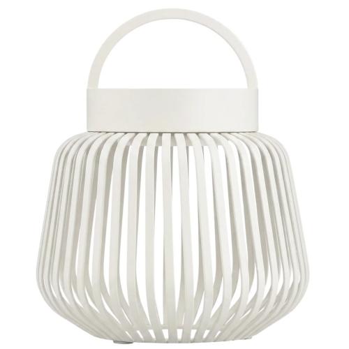 blomus LITO White XS mobile LED-Leuchte in Weiß mit filigranem Metallstreben-Design