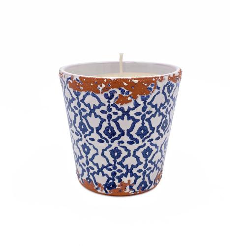 Citronella Outdoor Duftkerze Costa Batik Azul