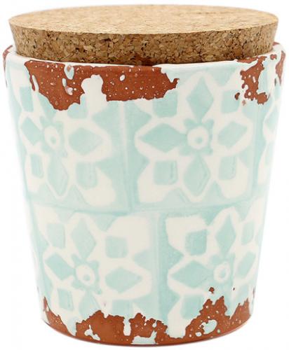 Preview: Citronella Outdoor Duftkerze Mosaic Menthol, Deckel, perfekt