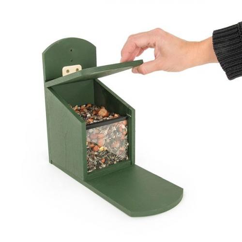 Eichhörnchen Futterautomat Holz, befuellung