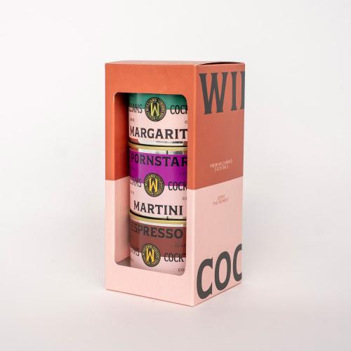 Preview: Williams Premium Cocktail Geschenkset mit Margarita P*Star Martini und Espresso Martini in 130 ml Dosen