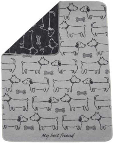 David Fussenegger Haustierdecke best Friend allover Filz 70x90, zuckersueß, Hundefreund