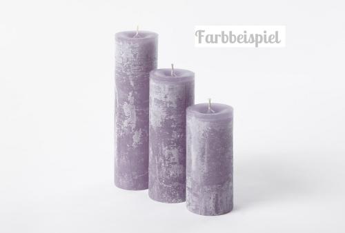 Dekocandle Cylinder Kerze Lavender 5,7cm x 10cm