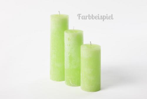 Dekocandle Cylinder Kerze Mint green 5,7cm x 10cm