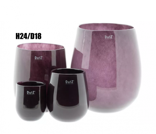 DutZ Vase, DutZ Barrel, DutZ Vase Barrel, Vase Plum, Vase Pflaume, pflaumenfarbene Vase, Vase lila, Vase Aubergine, Blumenvase lila, Vase 24 cm, große Vase, bauchige Vase, Tischvase, Dekovase, Vase für große Sträuße, Vase für Amaryllis