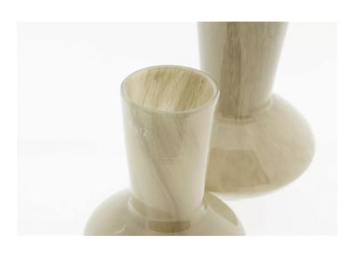Preview: Handgefertigte Vase aus Glas Loflo, Aesthetic Flower Vase Taupe, Luxus Wohnaccessoires DutZ