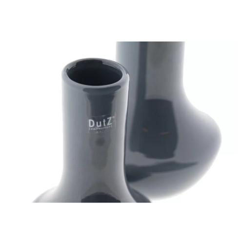 Preview: DutZ Vase, DutZ Marco, DutZ Vase Marco, Vase Blaugrau, blaugraue Vase, Vase Blue Grey, Blumenvase grau, Vase graublau, Vase 19 cm, kleine Vase, Tischvase, Dekovase, Vase für Zweige, Vase für Trockenblumen, Wohnaccessoire, Tischdeko