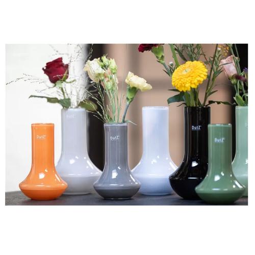 Preview: DutZ Vase, DutZ Marco, DutZ Vase Marco, Vase Blaugrau, blaugraue Vase, Vase Blue Grey, Blumenvase grau, Vase graublau, Vase 19 cm, kleine Vase, Tischvase, Dekovase, Vase für Zweige, Vase für Trockenblumen, Wohnaccessoire, Tischdeko