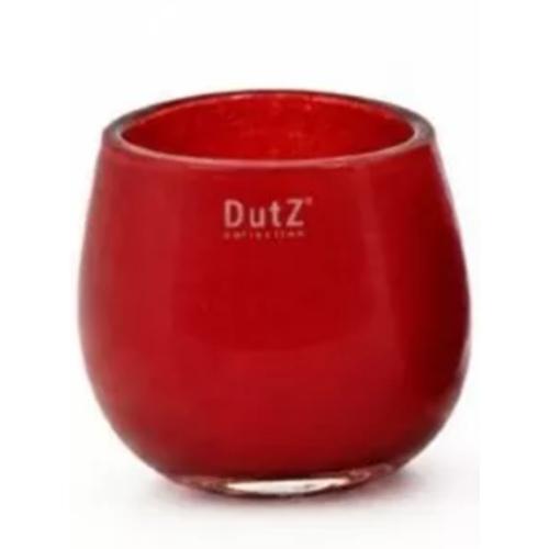 DutZ Vase Pot Red H8/D10 in kräftigem Rot mit runder, bauchiger Form