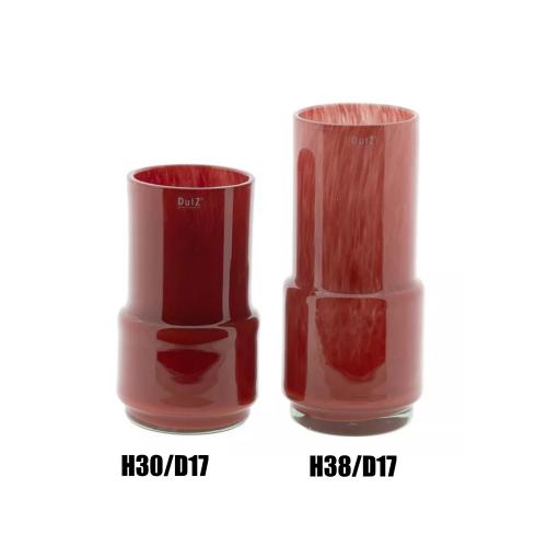 Preview: DutZ Vase Fenn Red in zwei Größen mit 30 und 38 cm Höhe und jeweils 17 cm Durchmesser