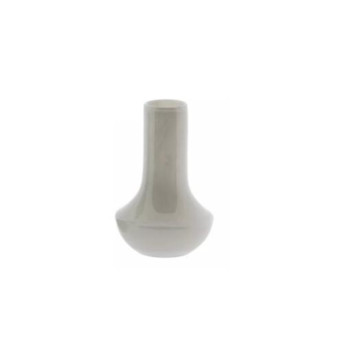 DutZ Vase Marco Lightgrey handgefertigte Glasvase in Hellgrau mit schlankem Hals und bauchiger Form H19 D12