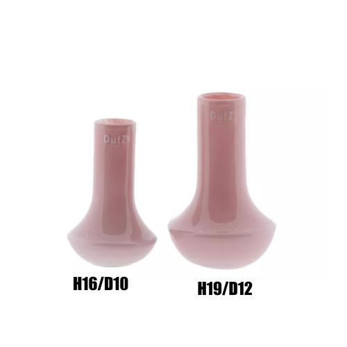 Preview: DutZ Vase Marco Rose in zwei Größen mit 16 und 19 cm Höhe und eleganter Glasoberfläche