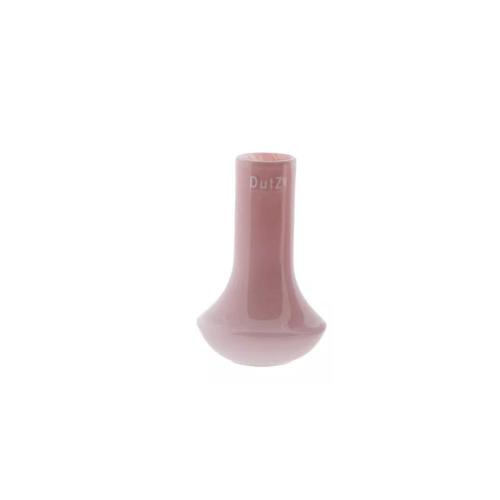 DutZ Vase Marco Rose handgefertigte Glasvase in Rosa mit schlankem Hals und bauchiger Form