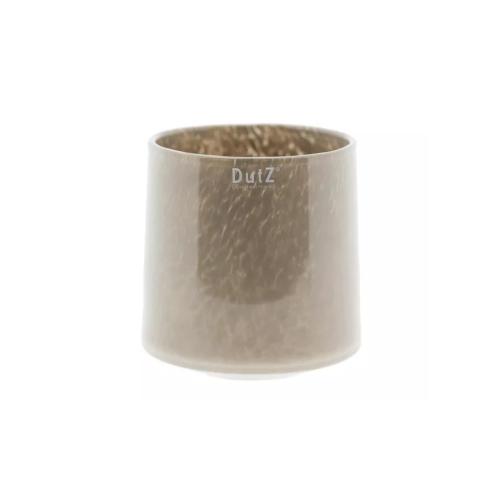 DutZ Vase Pot Robin Mauve Brown handgefertigter Glaspot in Graubraun mit glänzender Glasoberfläche