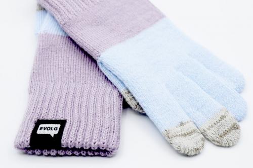 Preview: Evolg Handschuhe 2tone Pale Blue Violet