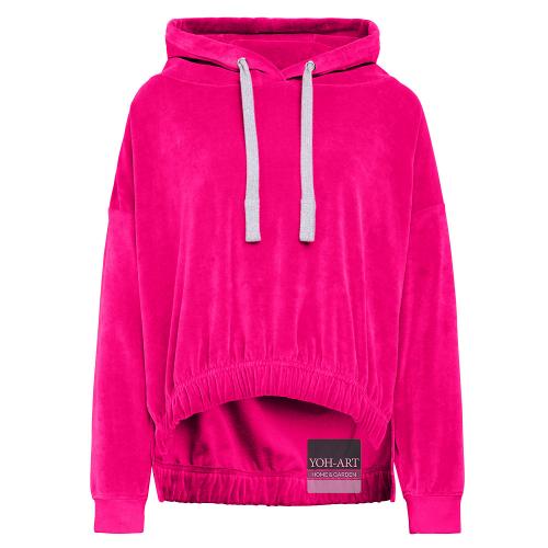 farbenfreunde Fashion Nicky Raffel-Hoodie-short cranberry M #1