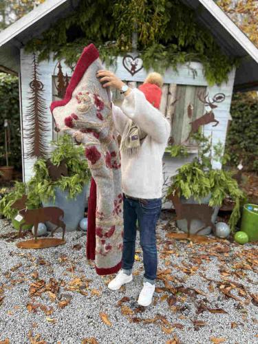 Frati HomeTextiles Happy Deer Decke Bordeaux